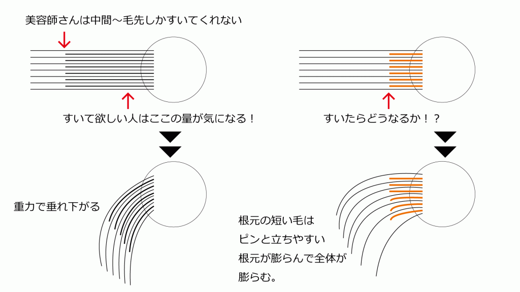 すいてくれない図